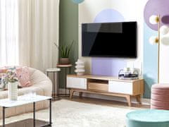 Beliani TV stolík svetlé drevo/biela EERIE