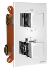 SAPHO , LATUS podomietková sprchová termostatická batéria, box, 3 výstupy, chrómová, 1102-63