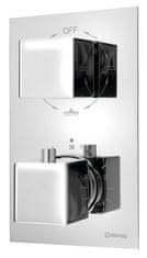 SAPHO , LATUS podomietková sprchová termostatická batéria, box, 3 výstupy, chrómová, 1102-63