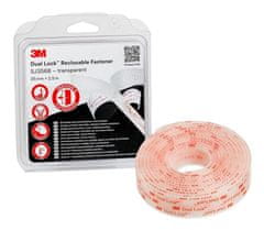 3M Suchý zips 3M Dual Lock SJ356B 25 mm x 2,5 m transparentný