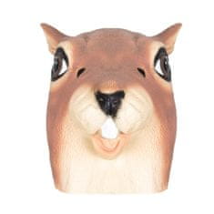 Korbi Profesionálna latexová maska Veverka, hlava veverky
