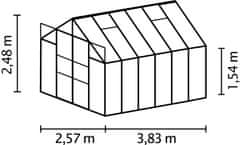 VITAVIA skleník VITAVIA URANUS 9900 číre sklo 3 mm zelený