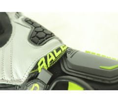 XRC Rukavice na moto HADERG RACE BLK/WHT/FLUO vel. S