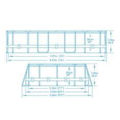 Bestway Bazén Power Steel Frame 4,27 x 2,5 x 1 m - 56620