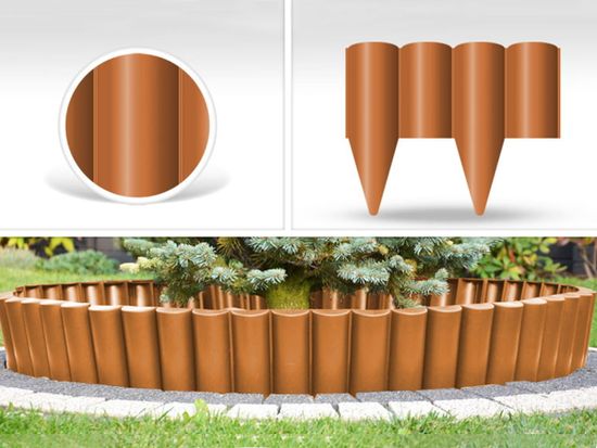 GardenPlast Okraj trávníku Palisada PalGarden 2,5 m - terakota