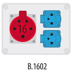 Solex Rozvodnica R-BOX 190 1x16A/5, 2x250V B.1602