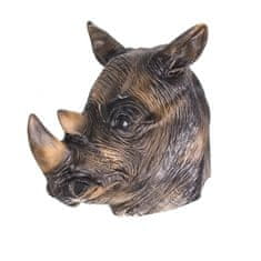 Korbi Profesionálna latexová maska Rhino, hlava nosorožca