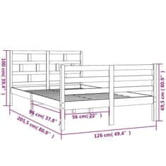 Vidaxl Posteľný rám biely masívna borovica 120x200 cm