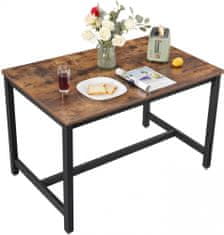 Artenat Jedálenský stôl Stella, 120 cm, hnedá/čierna