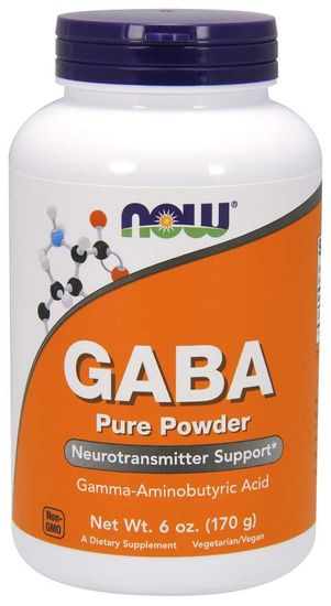 NOW Foods GABA (kyselina gama-aminomaslová) čistý prášok, 170 g