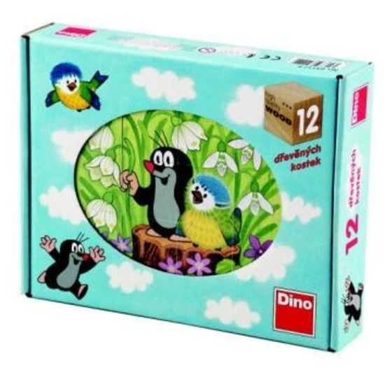 Dino Toys 12 drevených obrázkových kociek