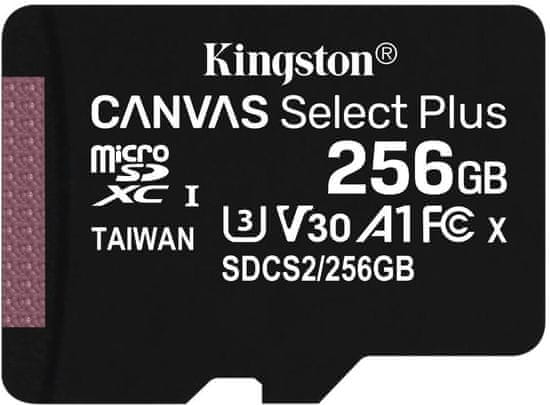 Kingston Micro SDXC Canvas salect Plus 100R 256GB 100MB/s UHS-I (SDCS2/256GBSP)