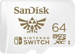 SanDisk Micro SDXC pro Nintendo Switch 64GB 100 MB/s UHS-I U3 (SDSQXAT-064G-GNCZN)