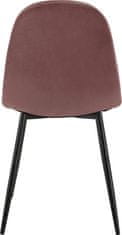 Danish Style Jedálenská stolička Matcha, zamat, čierna / ružová