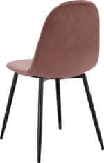 Danish Style Jedálenská stolička Matcha, zamat, čierna / ružová