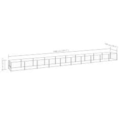 Petromila vidaXL Koterec pre psy strieborný 10 m² oceľ