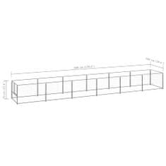 Petromila vidaXL Koterec pre psy strieborný 6 m² oceľ