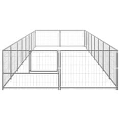 Petromila vidaXL Koterec pre psy strieborný 16 m² oceľ