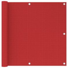 Vidaxl Balkónová markíza, červená 90x500 cm, HDPE