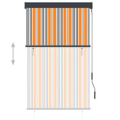 Vidaxl Vonkajšia zatemňovacia roleta 100x250 cm žltá a modrá