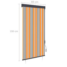 Vidaxl Vonkajšia zatemňovacia roleta 80x250 cm žltá a modrá