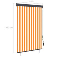 Vidaxl Vonkajšia zatemňovacia roleta 120x250 cm biela a oranžová