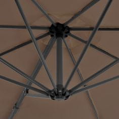 Petromila vidaXL Závesný slnečník s hliníkovou tyčou sivo-hnedý 300 cm