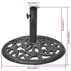 Petromila vidaXL Stojan na slnečník, liatina 12 kg 48 cm