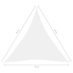 Vidaxl Tieniaca plachta, oxford, lichobežníková 6x6x6 m, biela