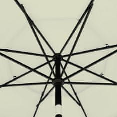 Petromila vidaXL 3-stupňový slnečník s hliníkovou tyčou pieskový 3,5 m