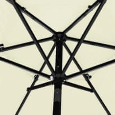 Petromila vidaXL 3-stupňový slnečník s hliníkovou tyčou pieskový 2,5 m