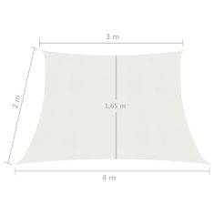 Vidaxl Tieniaca plachta 160 g/m² biela 3/4x2 m HDPE