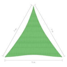 Vidaxl Tieniaca plachta 160 g/m2 bledozelená 5x7x7 m HDPE