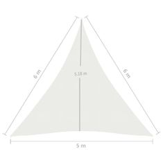 Vidaxl Tieniaca plachta 160 g/m2 biela 5x6x6 m HDPE