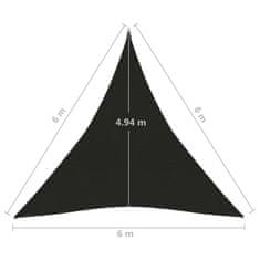 Vidaxl Tieniaca plachta 160 g/m2 čierna 6x6x6 m HDPE