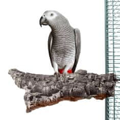 Parrotclub Bidlo pre papagáje a vtáky Posedenie z korku XL 15x25cm