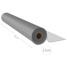 Petromila vidaXL Chránič na stôl v rolke matný 0,9x15 m 2 mm PVC