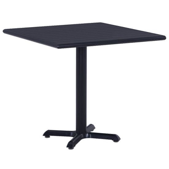 Petromila vidaXL Záhradný stôl čierny 80x80x75 cm