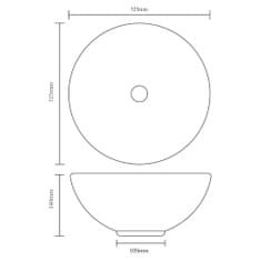 Vidaxl Umývadlo 32,5x14 cm keramické strieborné