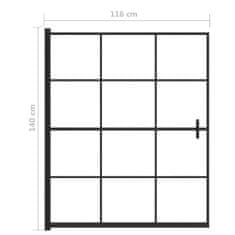 Petromila vidaXL Sprchový kút ESG 116x140 cm čierny