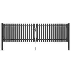 Petromila vidaXL Záhradná plotová brána, oceľ 4x1,25 cm, antracitová