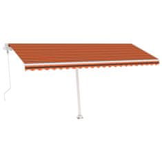 Vidaxl Samostatne stojaca automatická markíza 500x350 cm oranžovo-hnedá