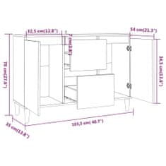 Petromila vidaXL Komoda sivý dub sonoma 101x35x70 cm kompozitné drevo