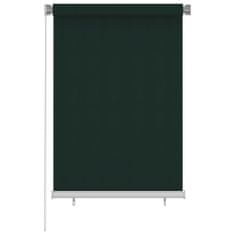 Vidaxl Vonkajšia zatemňovacia roleta 100x140 cm tmavozelená HDPE