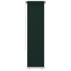 Vidaxl Vonkajšia zatemňovacia roleta 60x230 cm tmavozelená HDPE