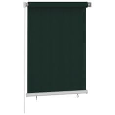 Vidaxl Vonkajšia zatemňovacia roleta 100x140 cm tmavozelená HDPE