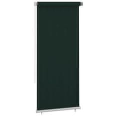 Vidaxl Vonkajšia zatemňovacia roleta 100x230 cm tmavozelená HDPE