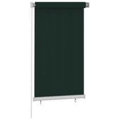 Vidaxl Vonkajšia zatemňovacia roleta 80x140 cm tmavozelená HDPE