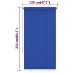 Vidaxl Vonkajšia zatemňovacia roleta 120x230 cm modrá HDPE