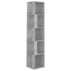Petromila vidaXL Rohová skrinka, betónovo sivá 33x33x164,5 cm, kompozitné drevo
